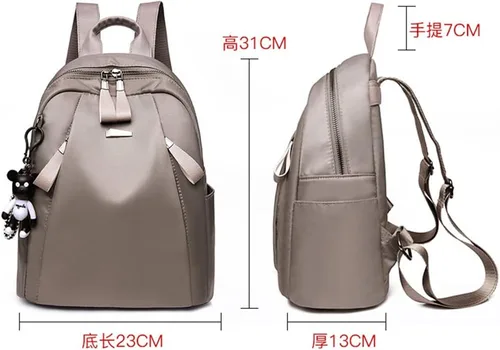 Vista 2 de na Mochila de tela Oxford para mujer, bolsa de viaje para exteriores, mochila casual para mujer