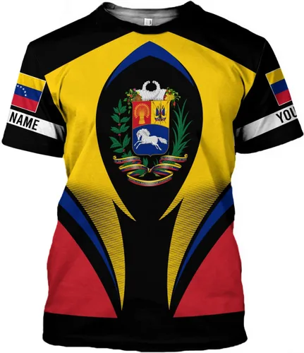 Vista 2 de Royal Fight - Camisas personalizadas de Venezuela con escudo de armas de Venezuela, camisas de bandera de Venezuela para hombres y mujeres