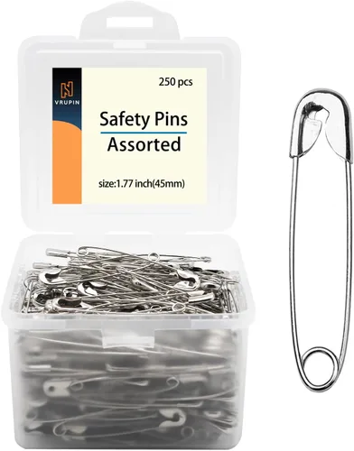 Vista 8 de 1000 piezas de alfileres de seguridad, alfileres de seguridad de 32 mm al por mayor, resistentes al óxido, paquete variado resistente, perfecto