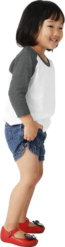 Vista 3 de Camiseta de béisbol Ma Croix para bebés y jóvenes de manga raglán 34 Slim Comfort Fit Jersey niños niños pequeños Tee