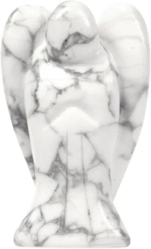 Vista 17 de Justinstones Estatua de Ángel de la Guarda de Gema Tallada en 7 Chakras, Ángel de la Paz en Bolsillo, 5 cm