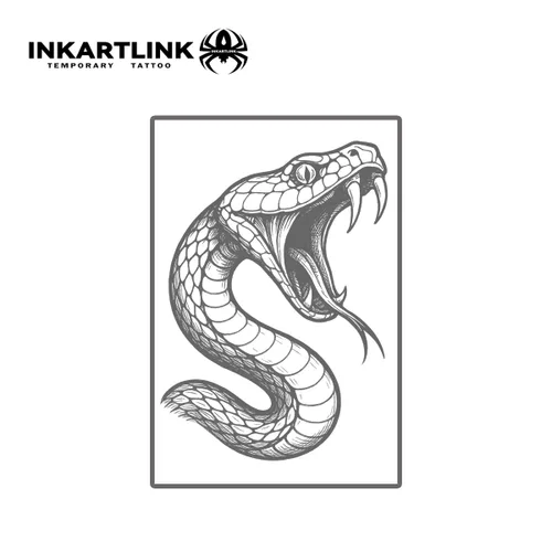 Vista 2 de INKARTLINK Tattoo Tech, 2 hojas de tatuajes semipermanentes medianos, tatuajes temporales de diseño artístico para adultos, dura 1-2 semanas