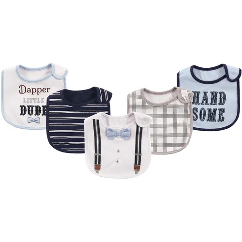Vista 5 de Little Treasure Baberos unisex de algodón para bebé, Llama, talla única (paquete de 2)