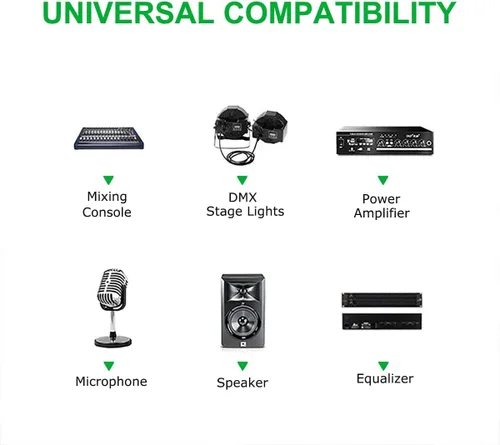 Vista 6 de HOSONGIN Adaptador de cable XLR DMX de 5 pines, 5 pies