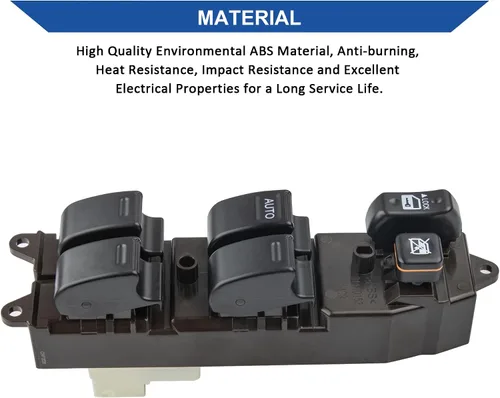 Vista 6 de 84820AA070 Interruptor de ventana eléctrica del lado del conductor, compatible con Toyota Camry 2002-2006, Corolla/Matrix 2003-2008, Sienna