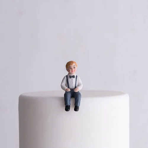 Vista 3 de Weddingstar Figura de porcelana para pastel de boda para niño pequeño