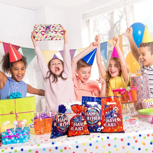 Vista 7 de Pajean 100 bolsas de regalo de guerra para fiesta de baby shower, bolsas de golosinas de guerra para fiesta de cumpleaños de guerra, suministros