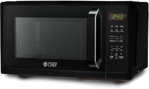 Vista 17 de Microondas Commercial CHEF de 0.7 pies cúbicos con 10 niveles de potencia, microondas de 700 W con pantalla digital, con cerradura de seguridad