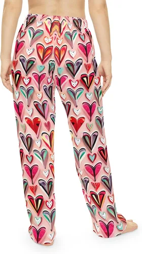 Vista 2 de Pantalones de pijama de corazones rosas