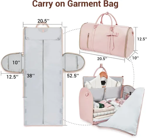Vista 2 de Bolsas de ropa para viajes para mujer, Rosado, Lindo