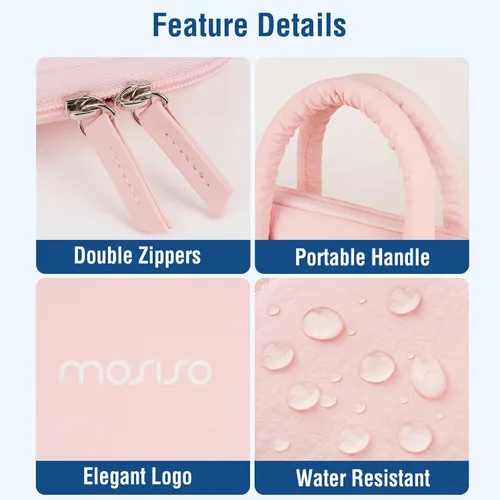 Vista 3 de MOSISO Funda para laptop de 13.3 pulgadas, funda para laptop de 13-13.3 Rosa