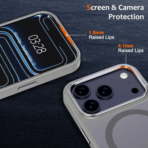 Vista 589 de Anuck - Funda magnética para iPhone 11 compatible con MagSafe, carcasa trasera mate translúcida dura, borde de TPU, delgada, resistente a impactos