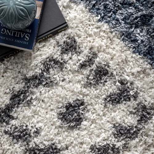 Vista 7 de nuLOOM Transitional Regina Shag - Alfombra decorativa, 3 x 5, color azul