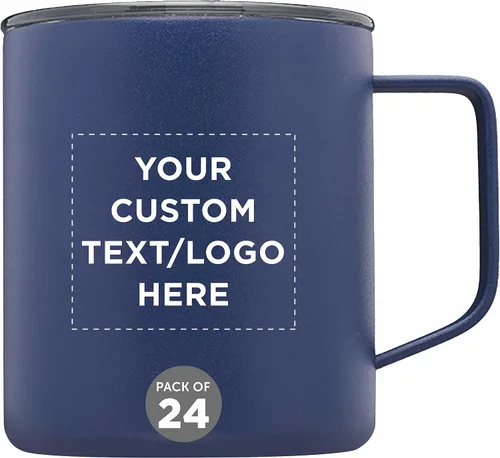 Vista 10 de Kenai - Tazas de viaje personalizadas con recubrimiento en polvo, 13.5 onzas, juego de 24, paquete personalizado a granel, doble pared, perfectas