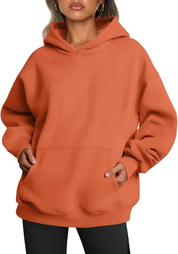 Vista 10 de Trendy Queen Sudaderas con capucha de gran tamaño para mujer, sudaderas de felpa para mujer, suéteres de moda de otoño, suéteres de invierno Lunares
