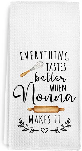 Vista 26 de Gigi - Toallas de cocina para el día de la madre, regalos de cumpleaños, para mujeres, abuelas de nietos, nietos, todo sabe mejor cuando Gigi lo