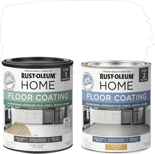 Vista 16 de Rust-Oleum 367592 - Kit de revestimiento de suelo para interiores del hogar, gris envejecido mate