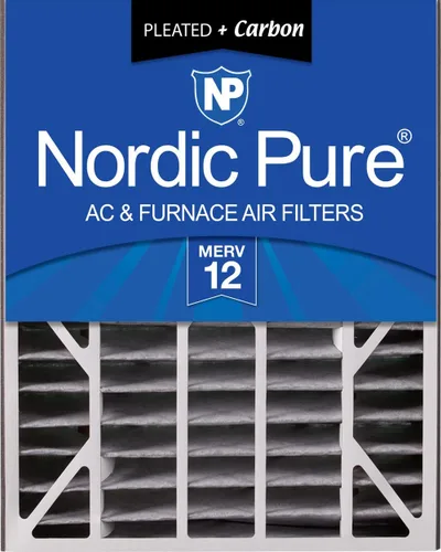 Vista 19 de Nordic Pure 20 x 25 x 5 (tamaño real: 19 3/4 x 24 1/4 x 4 7/8) Filtro de aire Air Bear Merv 8 de repuesto para reducción de olores de carbono puro