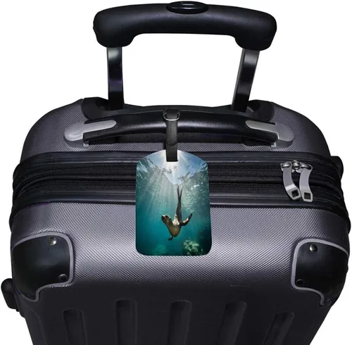 Vista 2 de Guitong viaje equipaje etiqueta grande elefante animales cielo mochila etiqueta maleta viaje identificador cuero inteligente viaje negocio