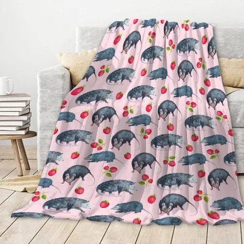 Vista 14 de Manta de zarigüeya personalizada Regalo ultrasuave de «Just A Girl Who Loves Opossums» para niñas, decoración divertida para el hogar de animales