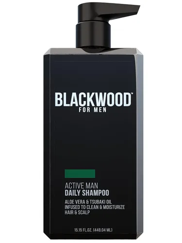 Vista 9 de BLACKWOOD FOR MEN Active Man Daily Shampoo - Champú espesante y aclarante para cabello o cuero cabelludo normal a graso - Combate la pérdida
