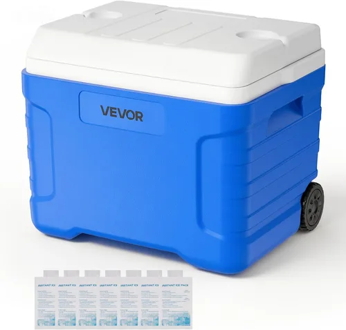 Vista 2 de VEVOR Portable Cooler,Hard Cooler with Ice Retention, Heavy-Duty Handles and Strap, Lightweight Rigid Material Insulated Portable Cooler, Suitable