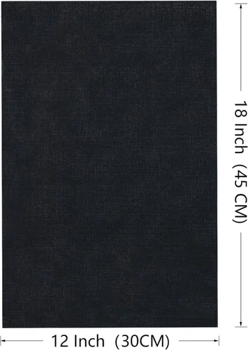 Vista 5 de Caydo 6 piezas de tela Aida de 14 hilos negra, tela de algodón para punto de cruz y bordado para labores de aguja, manualidades DIY, 12 por 18
