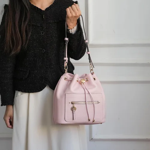 Vista 3 de MKF Collection Bolso bandolera para mujer, bolso de hombro con cordón, bolso de mano de moda con cartera de muñeca