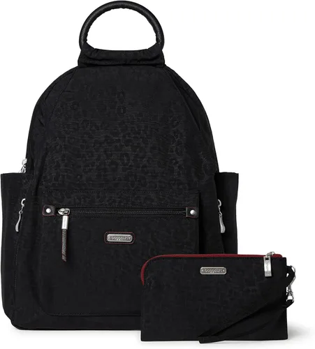 Vista 64 de Baggallini Mochila todo el día para mujer con pulsera de teléfono RFID, Negro, talla única