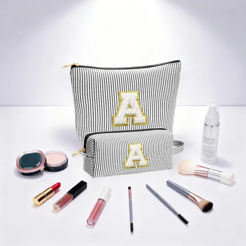 Vista 6 de Set de Bolsos de Maquillaje de Viaje - Bolso Inicial de Aseo de Viaje, Bolso de Cosméticos Portátil Bolso de Maquillaje de Viaje con Artículos Azul