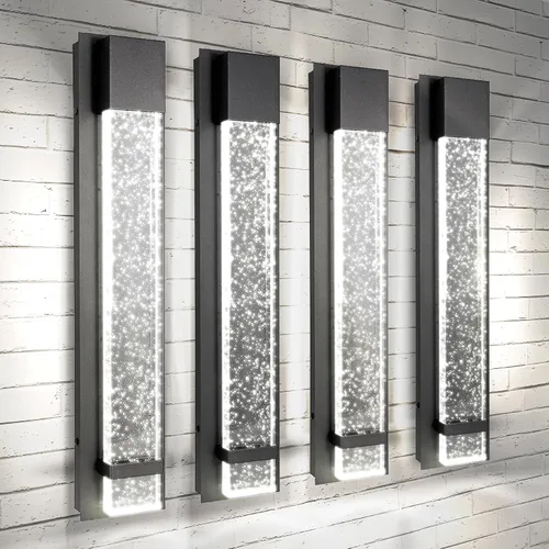 Vista 29 de ASD LED 13" Bubble Glass Wall Light Fixture, Outdoor & Indoor Seeded Sconce 3CCT, Waterproof, Dimmable, ETL Listed 12W 500LM 3000-5000K 120V