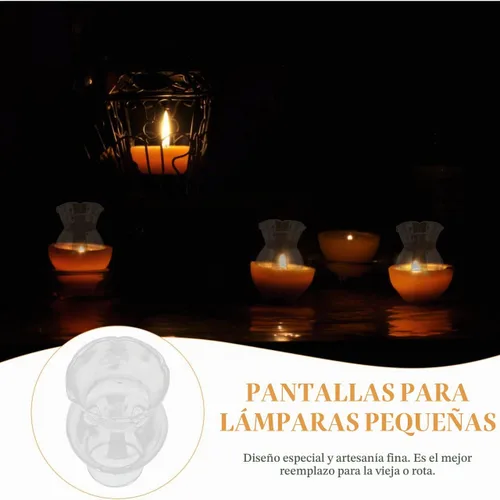 Vista 6 de Uonlytech Reemplazo de pantalla de lámpara de vidrio resistente a altas temperaturas, cubierta superior de lámpara de queroseno, chimenea