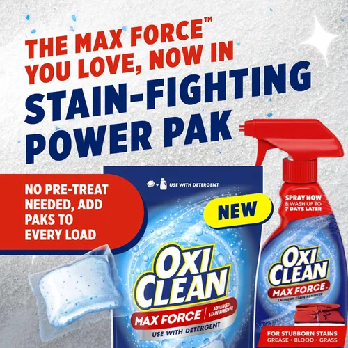 Vista 2 de OxiClean Max Force Advanced - Paquete de 24 unidades para quitar manchas
