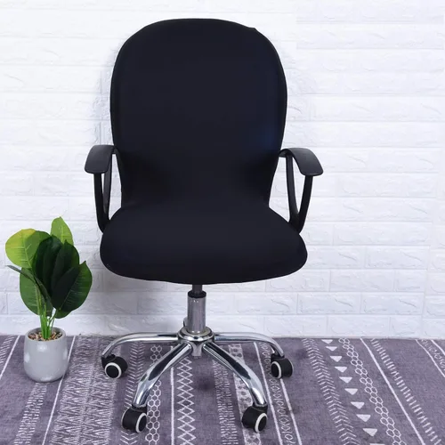 Vista 4 de Chris.W Funda para Silla de Oficina de Computadora Elástica Extraíble Funda para Silla Giratoria de Oficina Universal Fundas para Silla de Elevación