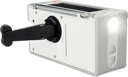 Vista 2 de C. Crane CCRadio Solar con recepción Bluetooth, manivela de emergencia NOAA Weather AM/FM - Radio multialimentada - Linterna LED integrada
