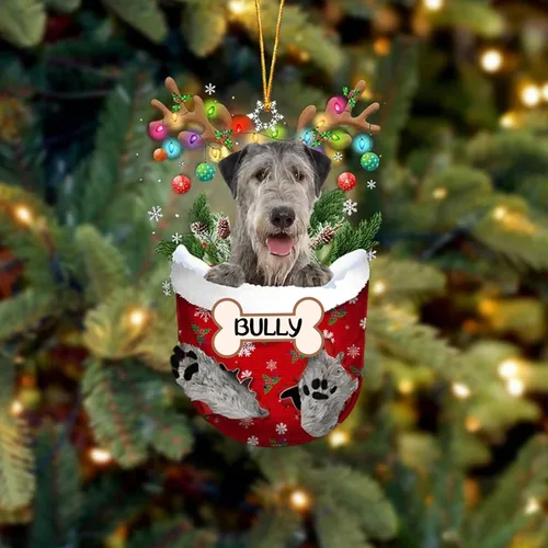 Vista 213 de IZI POD Affenpinscher Adorno de Navidad personalizado para perro, adorno de bolsillo de nieve para perro para árbol de Navidad, adorno acrílico