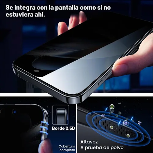 Vista 6 de WSKEN Protector de pantalla de privacidad para iPhone 14 Pro Max – [Eliminación automática de polvo] Pantalla de cobertura completa 2.5D Edge 28