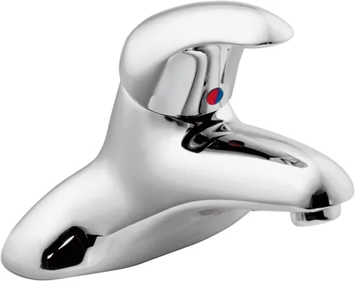 Vista 2 de Moen 8414 Commercial M-Dura - Grifo de baño central de 4 pulgadas con drenaje de 2.2 gpm, cromado