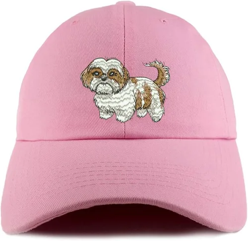 Vista 4 de Trendy Apparel Shop Shih Tzu Dog - Gorra bordada de algodón suave de perfil bajo para papá