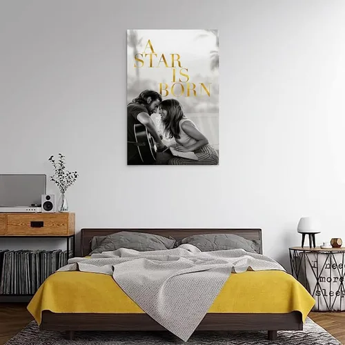 Vista 3 de A Film Star Is Born Musical Romantic Drama Retro Movie Poster Print Painting for Bedroom Canvas Wall Art Aesthetic Decorative Frame
