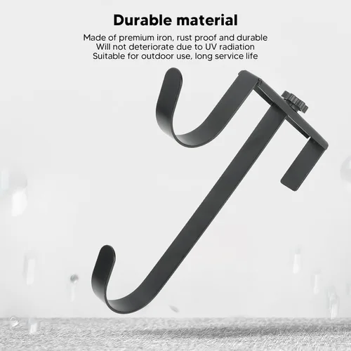 Vista 6 de Fdit 2 ganchos ajustables para postes de piscina, ganchos de metal de hierro para poste de piscina, accesorios de piscina para postes de piscina