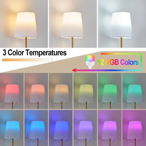 Vista 5 de Aplique de Pared de Doble Pared Operado por Batería, Apliques de Tela Inalámbricos Recargables de 2 Luces con Batería con Control Remoto, Luces