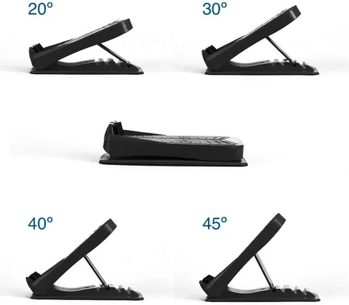Vista 6 de StrongTek Tabla Inclinada Portátil, Ligera de 3.7 libras, Tabla de Estiramiento de Pantorrillas Ajustable de 5 Niveles (20°–50°) con Superficie