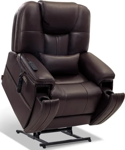 Vista 12 de Sillón reclinable con elevador eléctrico de triple motor EONIX para personas mayores con reposacabezas ajustable, silla de elevación eléctrica