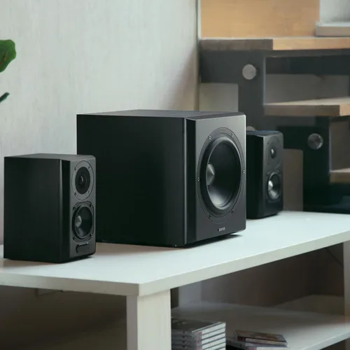 Vista 6 de Edifier S351DB – Altavoces de estantería y subwoofer 2.1 Sistema de altavoces Bluetooth V5.1 aptX inalámbrico para salas de computadora, sala