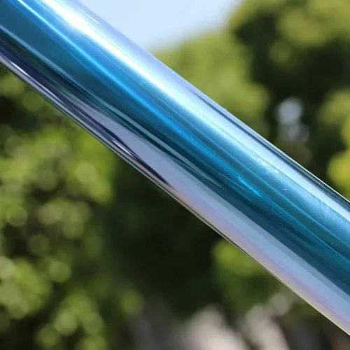 Vista 4 de Película de Tinte para Ventanas de Automóviles, Película de Protección Solar Camaleón Púrpura Azul para Ventana Delantera de Automóvil 20% VLT Azul