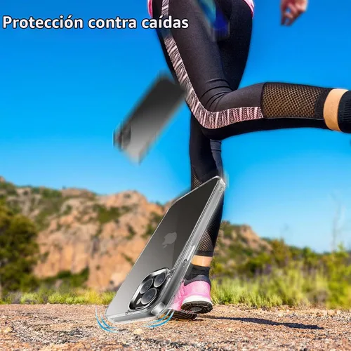 Vista 7 de JJGoo Funda transparente compatible con iPhone 14 Pro, no amarillea, a prueba de golpes, para 14 Pro, delgada, antiarañazos, carcasa protectora