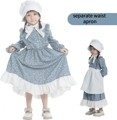 Vista 35 de Nuoqi - Vestidos de pionera para niñas, disfraz colonial