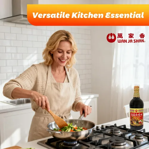 Vista 8 de Wan Ja Shan Salsa vegetariana de champiñones y ostras, de 33.8 onzas líquidas. .
