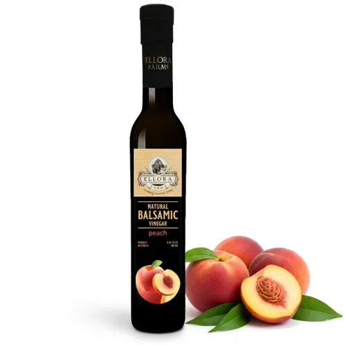 Vista 9 de Ellora Farms, Vinagre balsámico con infusión de jarabe de dátil, espeso, cremoso y envejecido en barrica, sin conservantes, botella de vidrio, 8.45